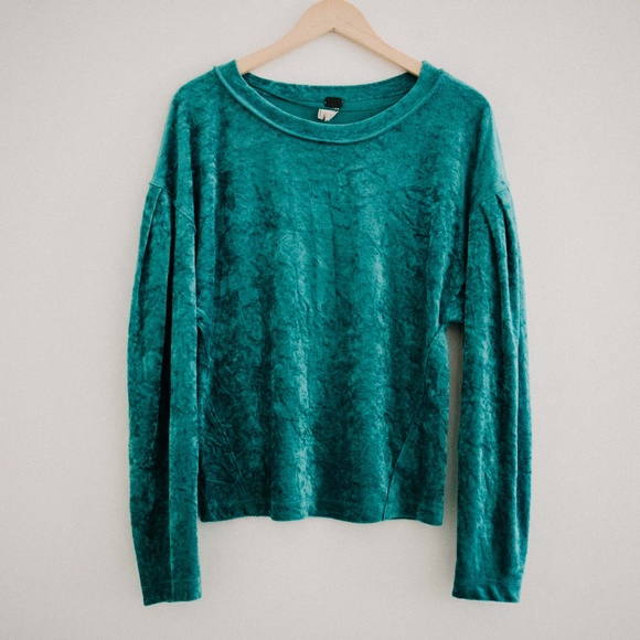 Free People Sweaters - Free People / Teal Plush Sweater